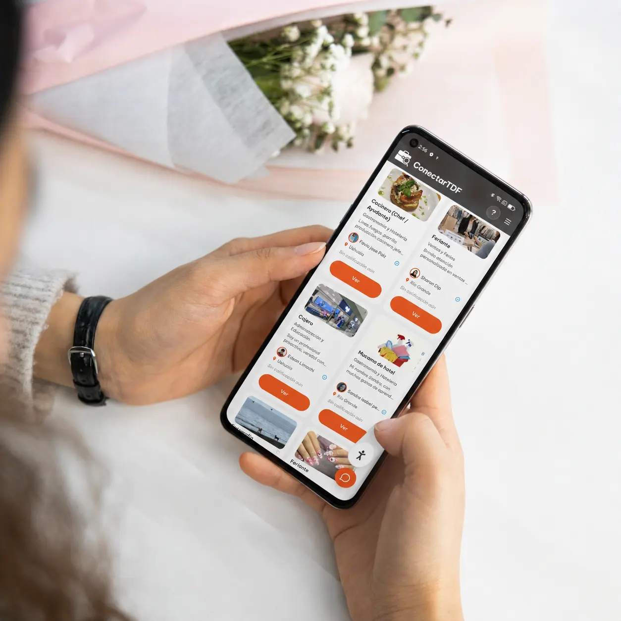 Mobile app mockup